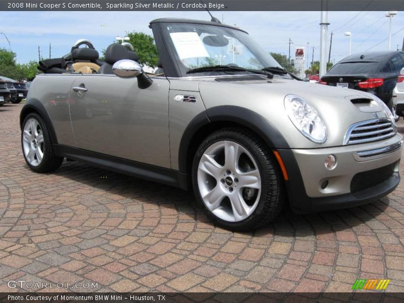 Sparkling Silver Metallic / Cordoba Beige 2008 Mini Cooper S Convertible