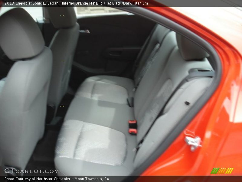 Inferno Orange Metallic / Jet Black/Dark Titanium 2013 Chevrolet Sonic LS Sedan