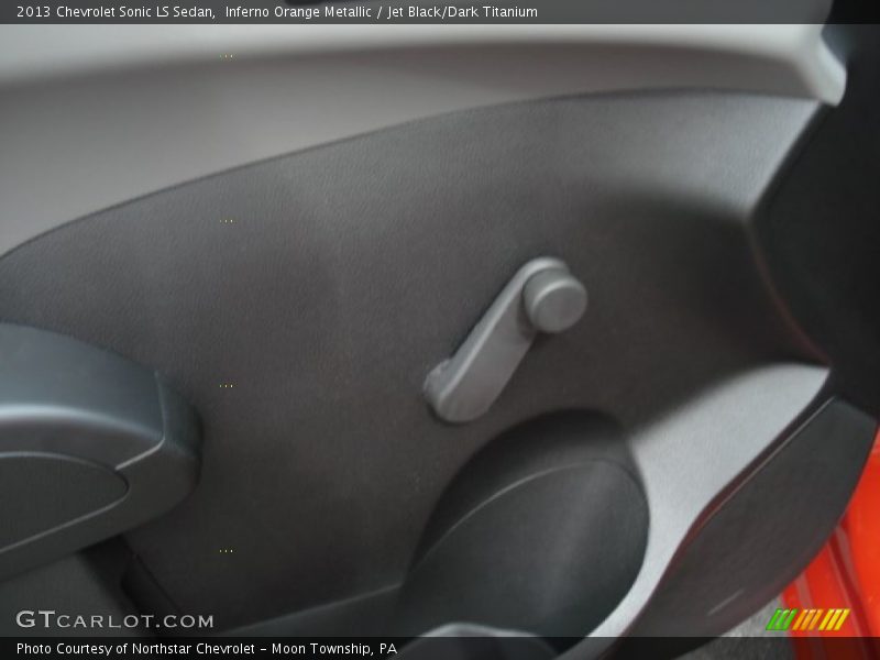 Inferno Orange Metallic / Jet Black/Dark Titanium 2013 Chevrolet Sonic LS Sedan