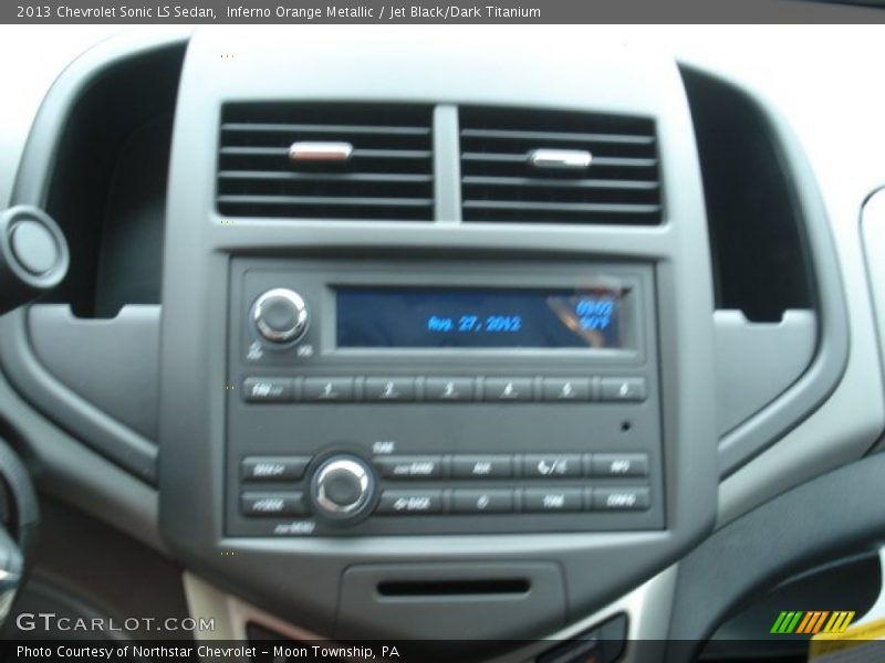 Inferno Orange Metallic / Jet Black/Dark Titanium 2013 Chevrolet Sonic LS Sedan