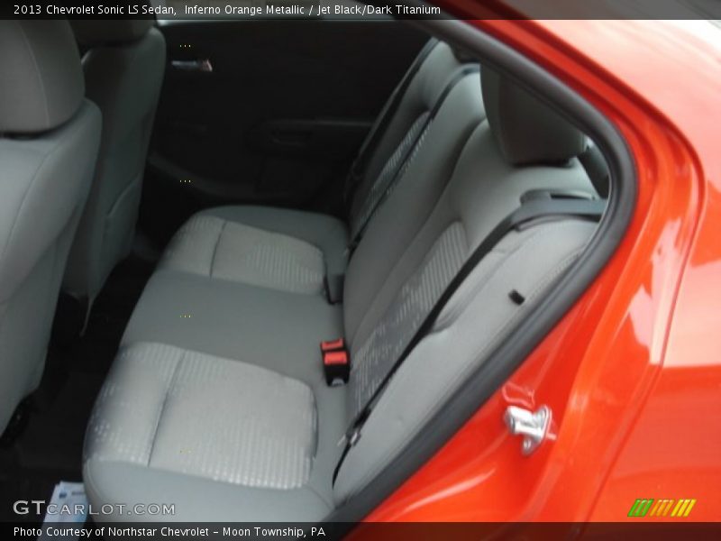 Inferno Orange Metallic / Jet Black/Dark Titanium 2013 Chevrolet Sonic LS Sedan