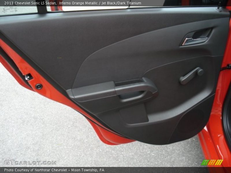 Inferno Orange Metallic / Jet Black/Dark Titanium 2013 Chevrolet Sonic LS Sedan