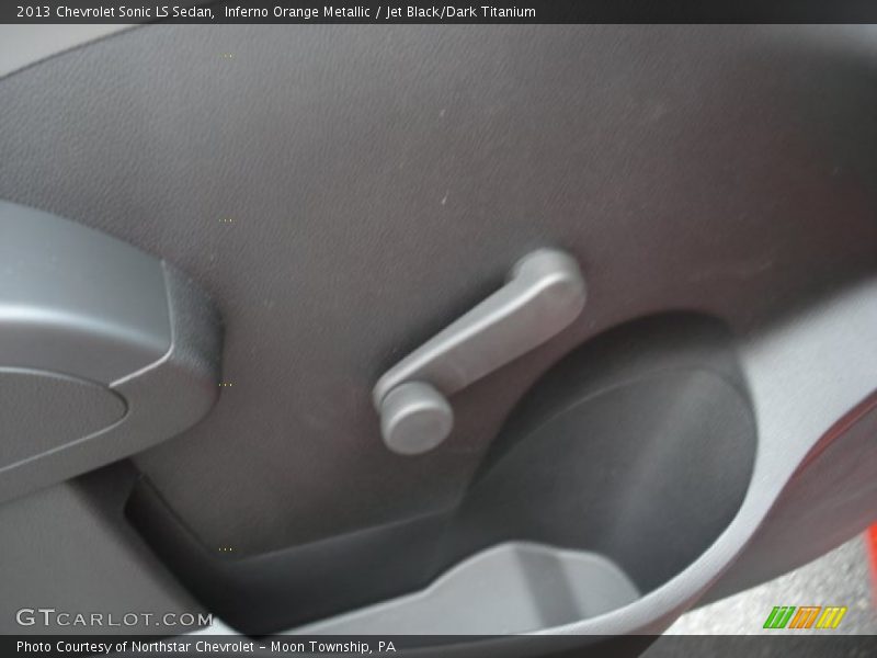 Inferno Orange Metallic / Jet Black/Dark Titanium 2013 Chevrolet Sonic LS Sedan