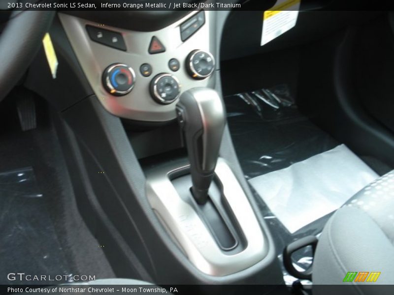 Inferno Orange Metallic / Jet Black/Dark Titanium 2013 Chevrolet Sonic LS Sedan