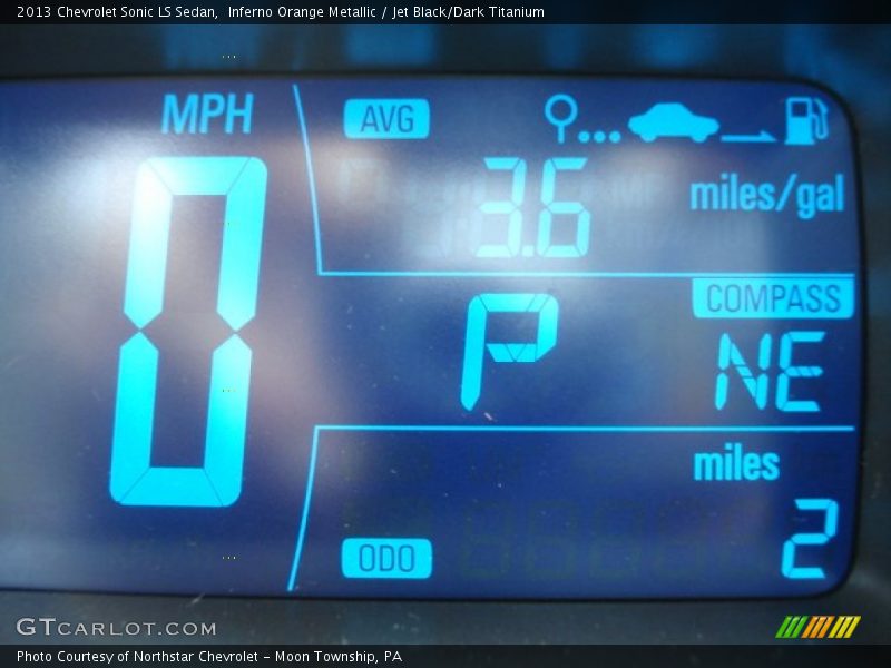 Inferno Orange Metallic / Jet Black/Dark Titanium 2013 Chevrolet Sonic LS Sedan