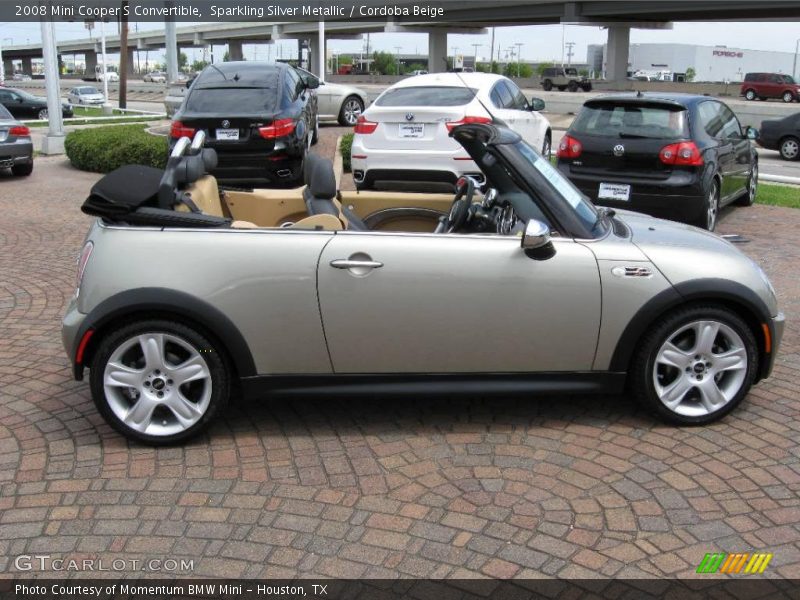 Sparkling Silver Metallic / Cordoba Beige 2008 Mini Cooper S Convertible