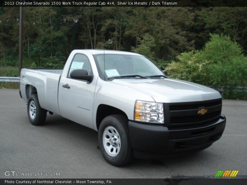 Silver Ice Metallic / Dark Titanium 2013 Chevrolet Silverado 1500 Work Truck Regular Cab 4x4