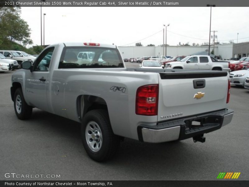 Silver Ice Metallic / Dark Titanium 2013 Chevrolet Silverado 1500 Work Truck Regular Cab 4x4