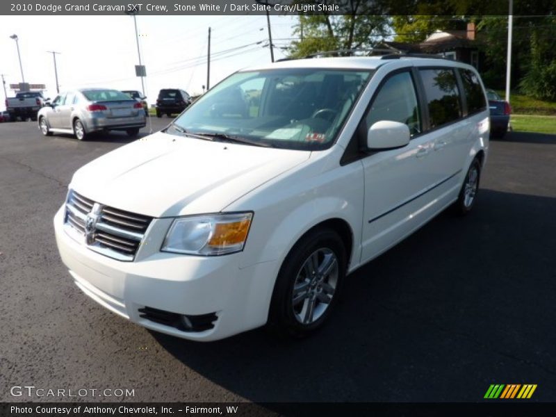 Stone White / Dark Slate Gray/Light Shale 2010 Dodge Grand Caravan SXT Crew
