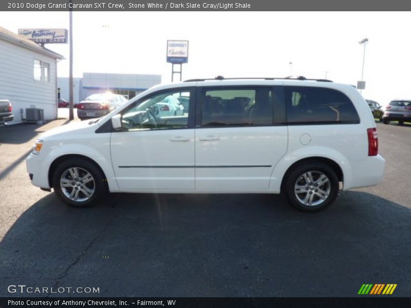Stone White / Dark Slate Gray/Light Shale 2010 Dodge Grand Caravan SXT Crew