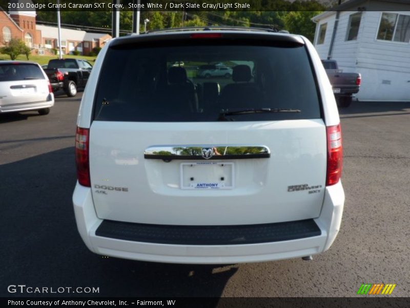 Stone White / Dark Slate Gray/Light Shale 2010 Dodge Grand Caravan SXT Crew