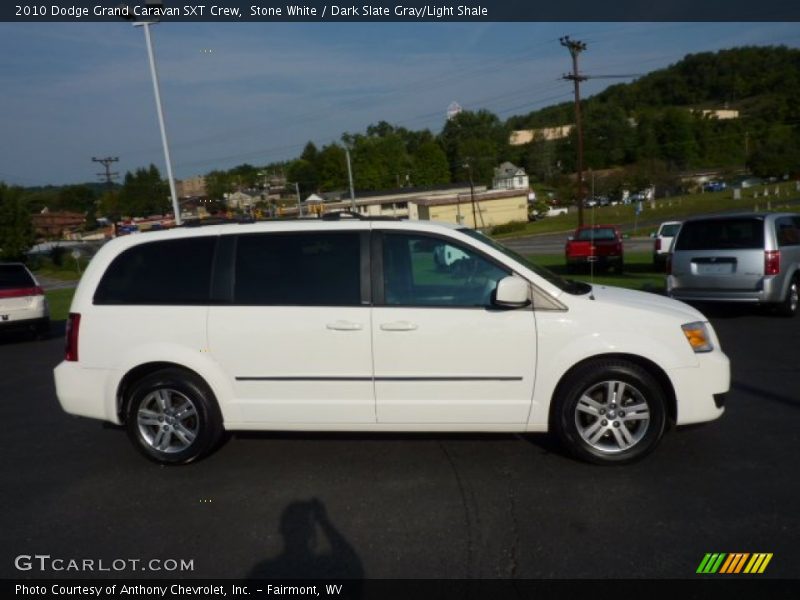 Stone White / Dark Slate Gray/Light Shale 2010 Dodge Grand Caravan SXT Crew