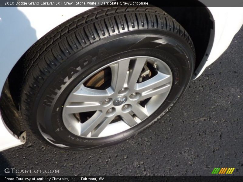 Stone White / Dark Slate Gray/Light Shale 2010 Dodge Grand Caravan SXT Crew