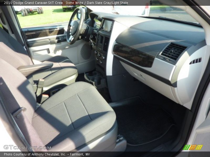 Stone White / Dark Slate Gray/Light Shale 2010 Dodge Grand Caravan SXT Crew