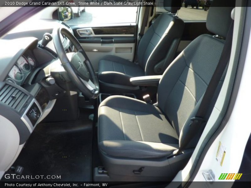 Stone White / Dark Slate Gray/Light Shale 2010 Dodge Grand Caravan SXT Crew