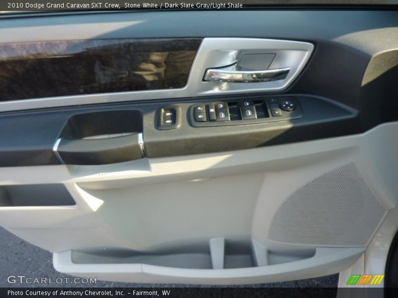 Stone White / Dark Slate Gray/Light Shale 2010 Dodge Grand Caravan SXT Crew