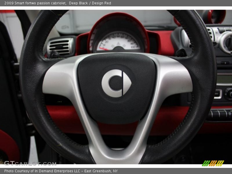 Deep Black / Design Red 2009 Smart fortwo passion cabriolet