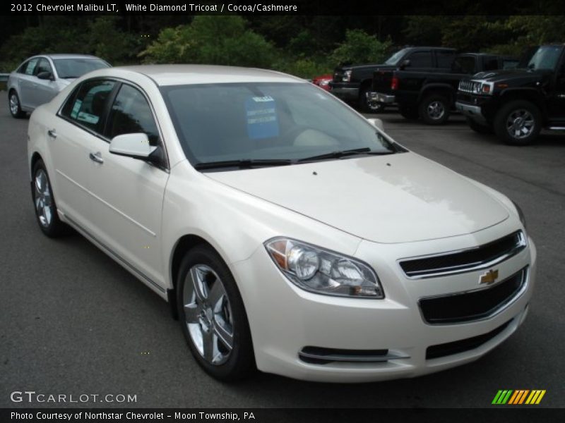 White Diamond Tricoat / Cocoa/Cashmere 2012 Chevrolet Malibu LT