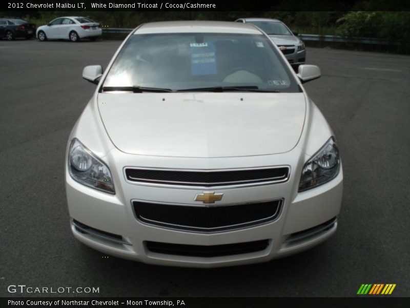 White Diamond Tricoat / Cocoa/Cashmere 2012 Chevrolet Malibu LT