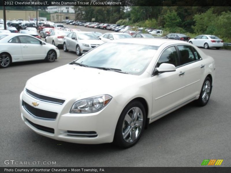 White Diamond Tricoat / Cocoa/Cashmere 2012 Chevrolet Malibu LT