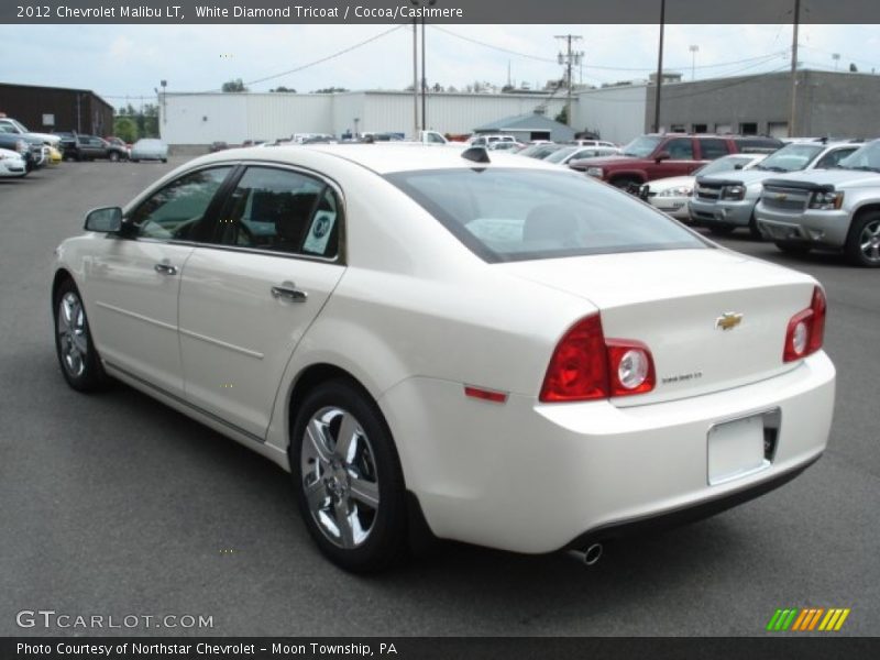 White Diamond Tricoat / Cocoa/Cashmere 2012 Chevrolet Malibu LT