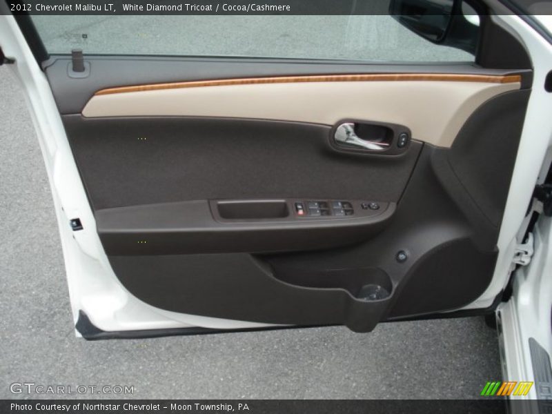 White Diamond Tricoat / Cocoa/Cashmere 2012 Chevrolet Malibu LT