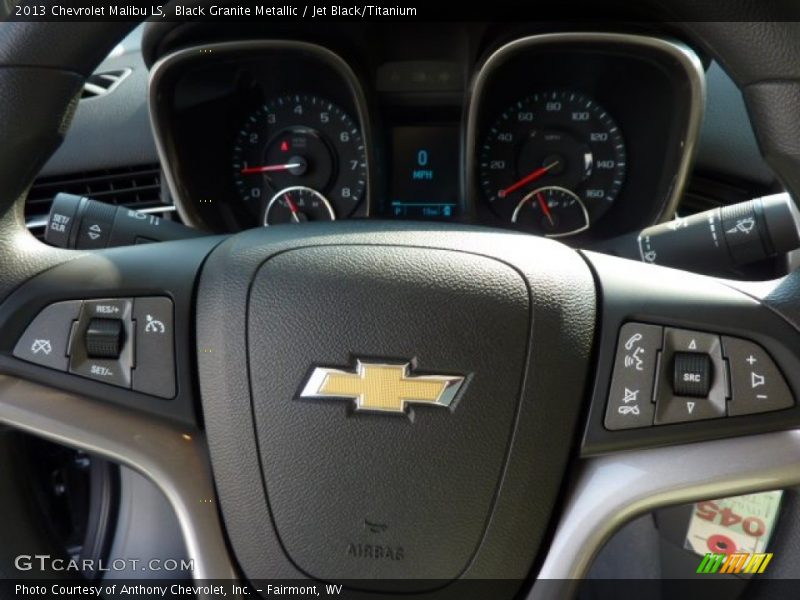 Black Granite Metallic / Jet Black/Titanium 2013 Chevrolet Malibu LS