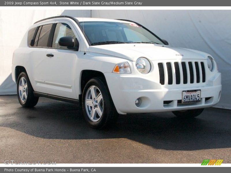 Stone White / Dark Slate Gray/Medium Slate Gray 2009 Jeep Compass Sport 4x4