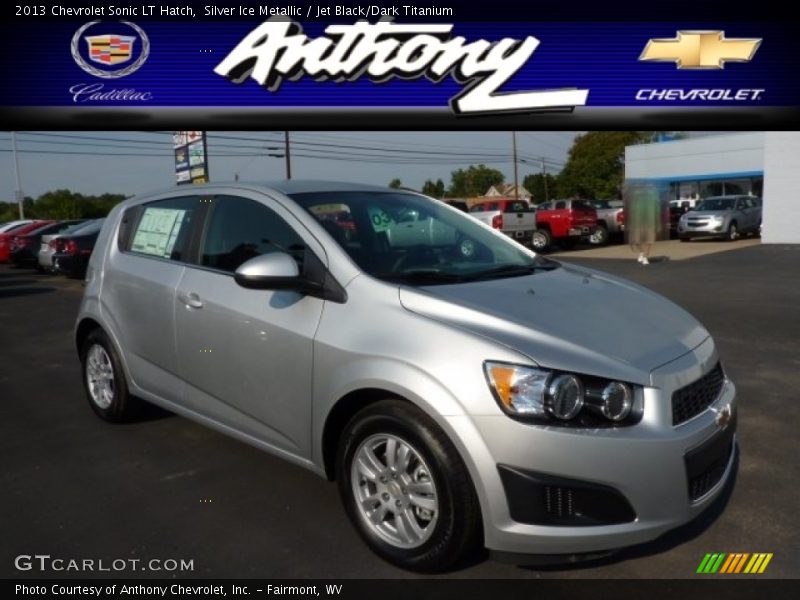 Silver Ice Metallic / Jet Black/Dark Titanium 2013 Chevrolet Sonic LT Hatch