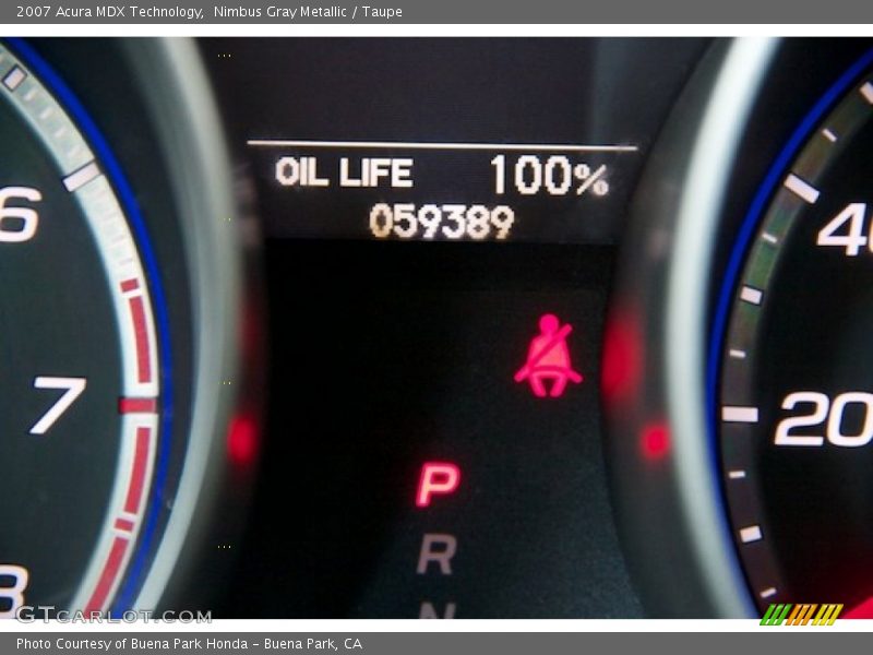 Nimbus Gray Metallic / Taupe 2007 Acura MDX Technology