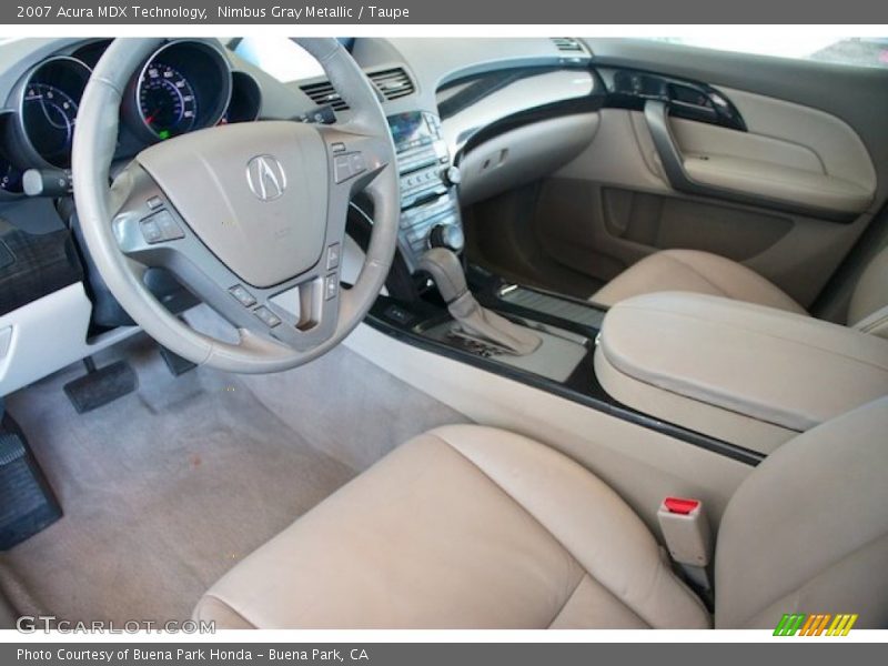 Nimbus Gray Metallic / Taupe 2007 Acura MDX Technology