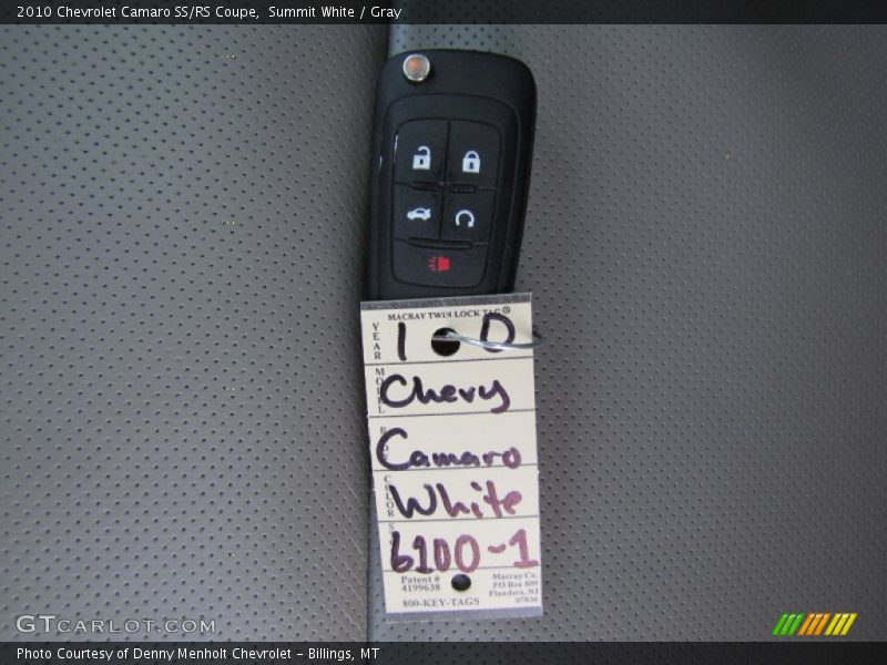 Keys of 2010 Camaro SS/RS Coupe