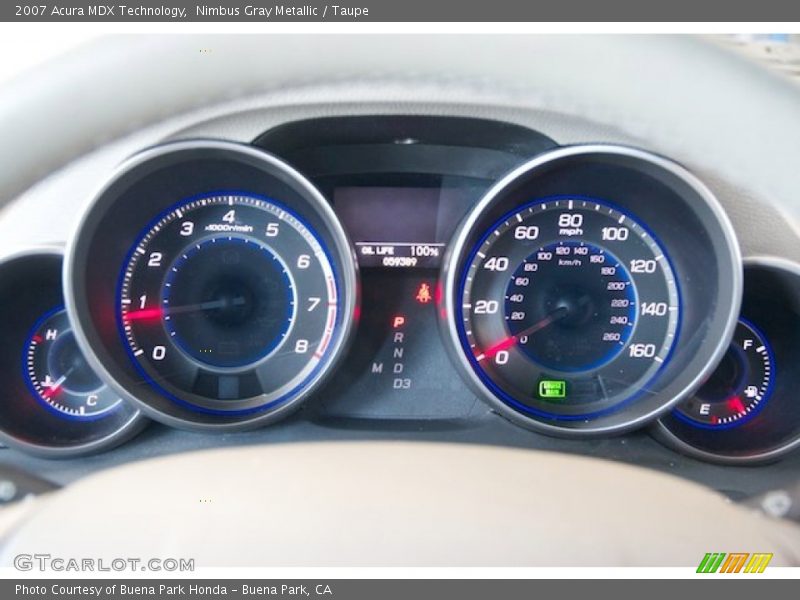 Nimbus Gray Metallic / Taupe 2007 Acura MDX Technology
