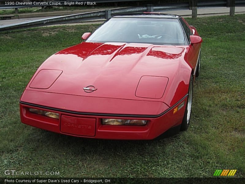 Bright Red / Black 1990 Chevrolet Corvette Coupe