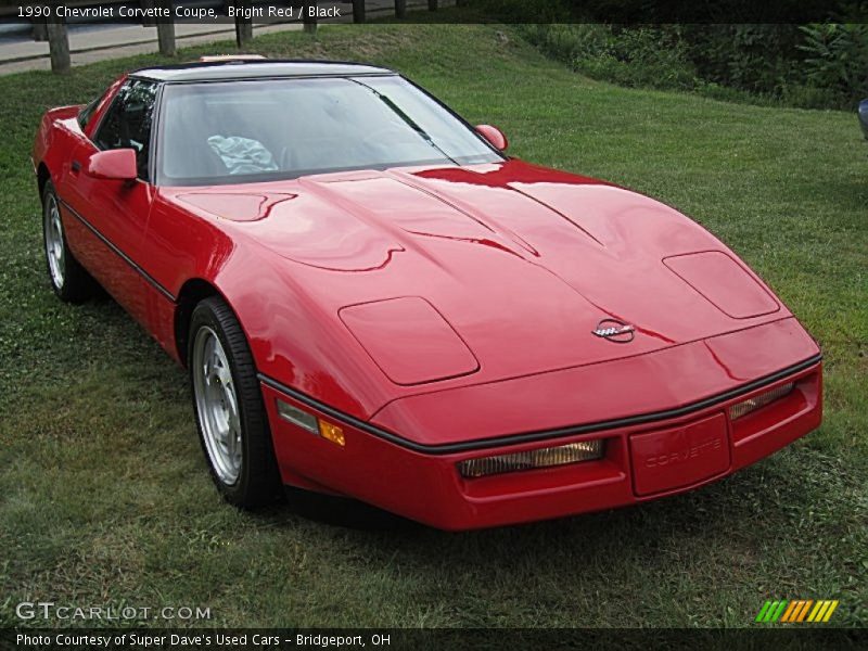 Bright Red / Black 1990 Chevrolet Corvette Coupe