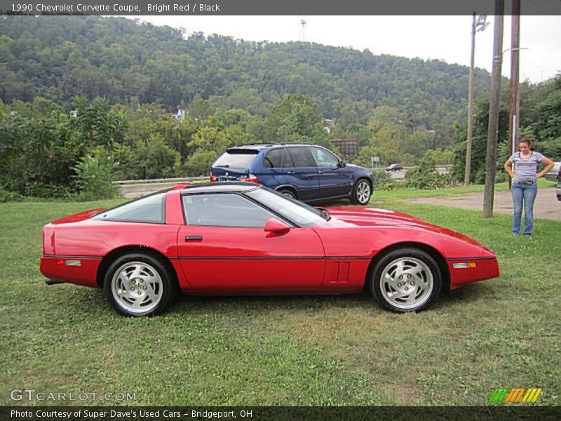 Bright Red / Black 1990 Chevrolet Corvette Coupe
