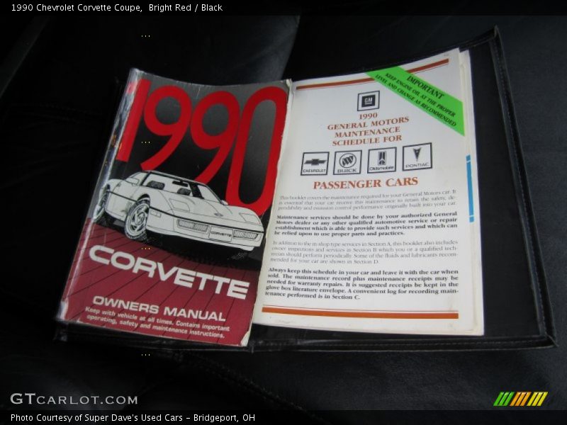 Books/Manuals of 1990 Corvette Coupe