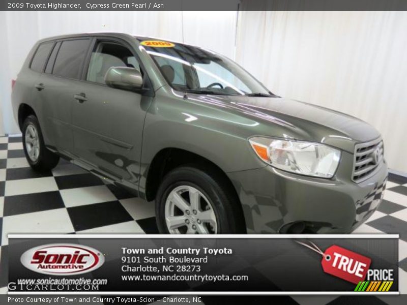 Cypress Green Pearl / Ash 2009 Toyota Highlander