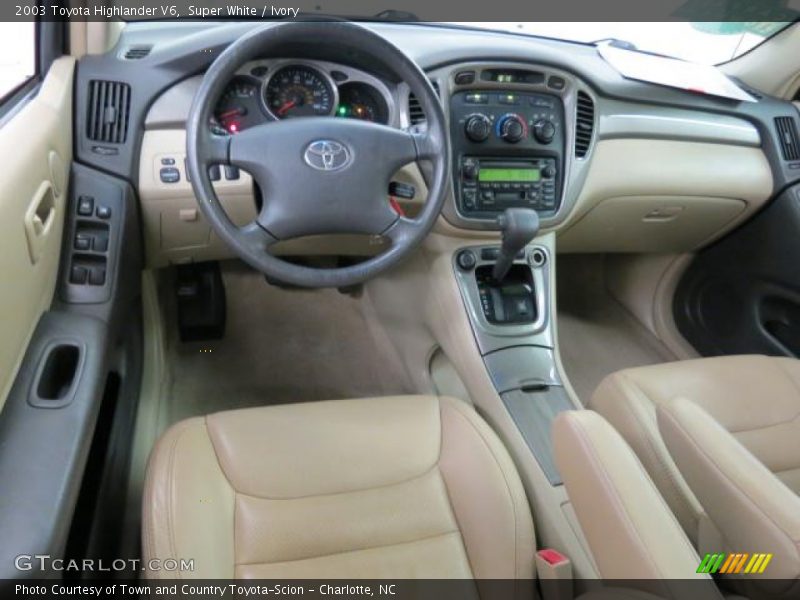 Super White / Ivory 2003 Toyota Highlander V6