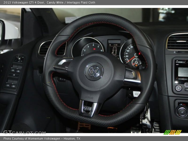 Candy White / Interlagos Plaid Cloth 2013 Volkswagen GTI 4 Door