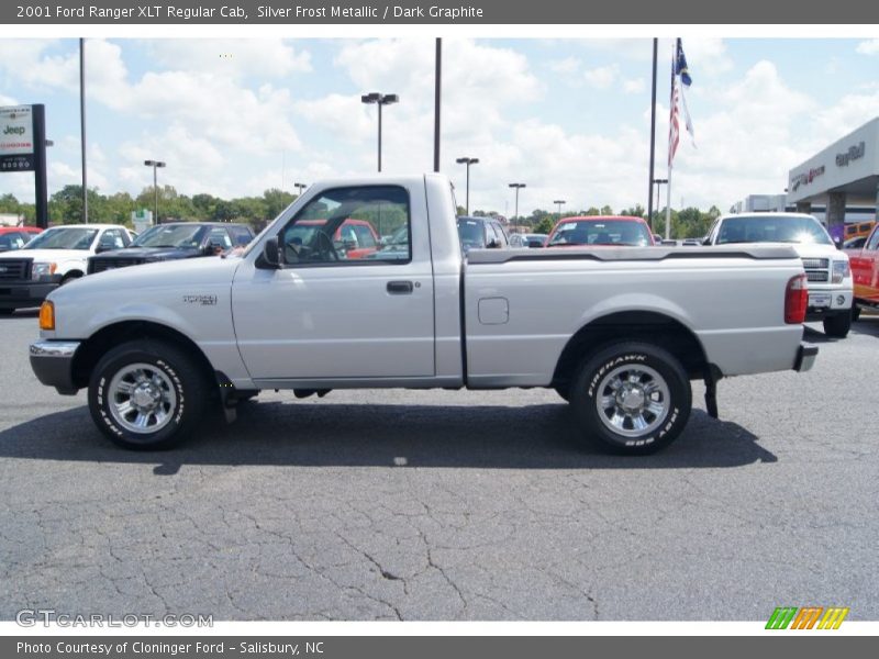 Silver Frost Metallic / Dark Graphite 2001 Ford Ranger XLT Regular Cab