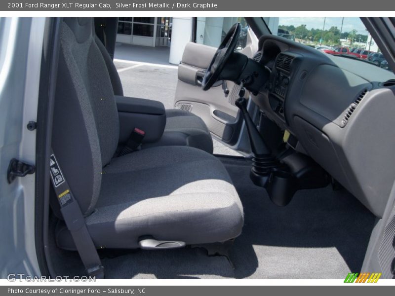 Silver Frost Metallic / Dark Graphite 2001 Ford Ranger XLT Regular Cab