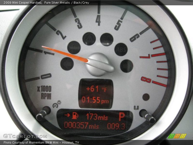 Pure Silver Metallic / Black/Grey 2009 Mini Cooper Hardtop