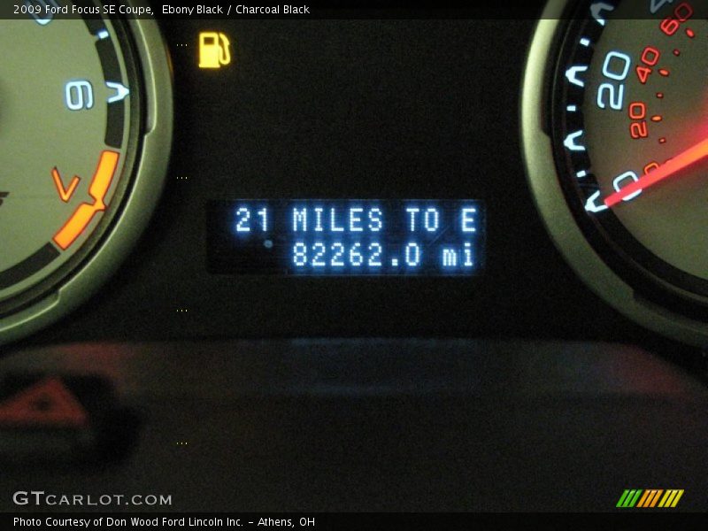 Ebony Black / Charcoal Black 2009 Ford Focus SE Coupe