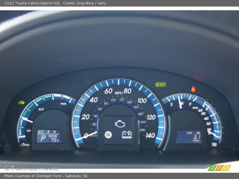 Cosmic Gray Mica / Ivory 2012 Toyota Camry Hybrid XLE
