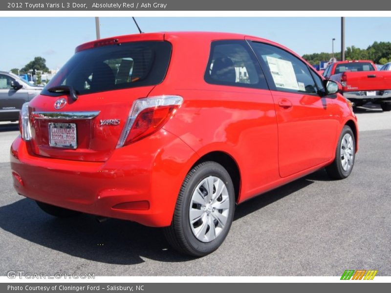 Absolutely Red / Ash Gray 2012 Toyota Yaris L 3 Door