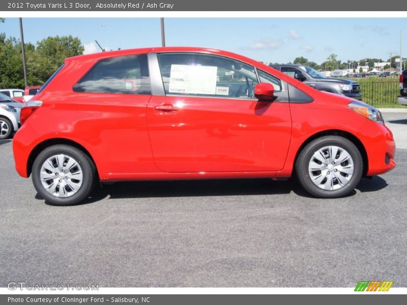 Absolutely Red / Ash Gray 2012 Toyota Yaris L 3 Door