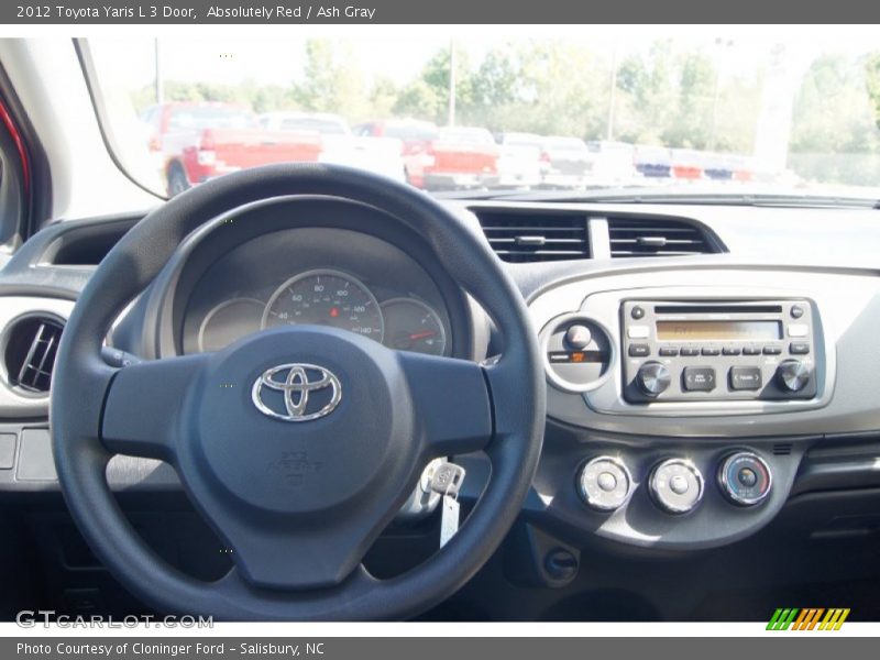 Absolutely Red / Ash Gray 2012 Toyota Yaris L 3 Door