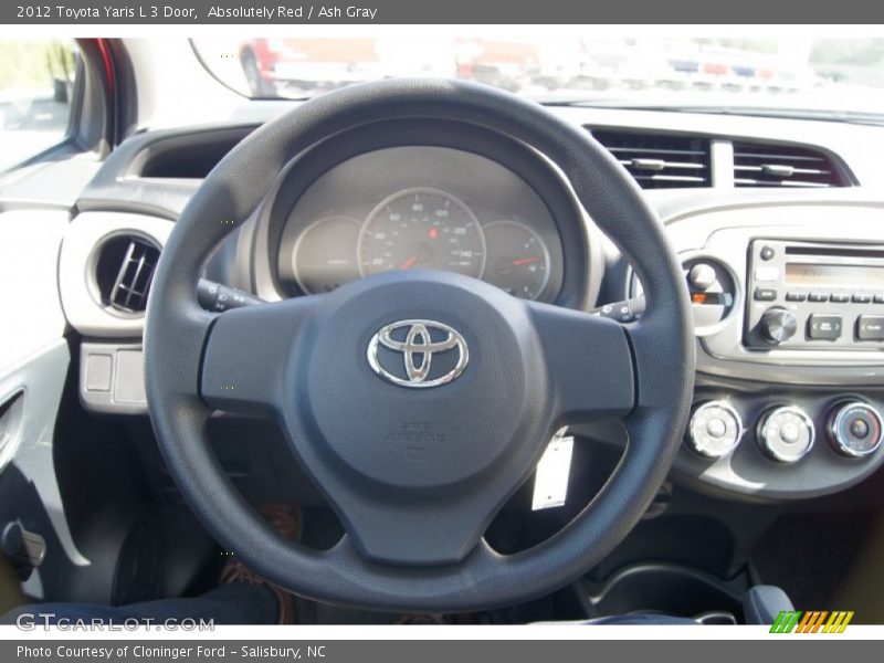 Absolutely Red / Ash Gray 2012 Toyota Yaris L 3 Door