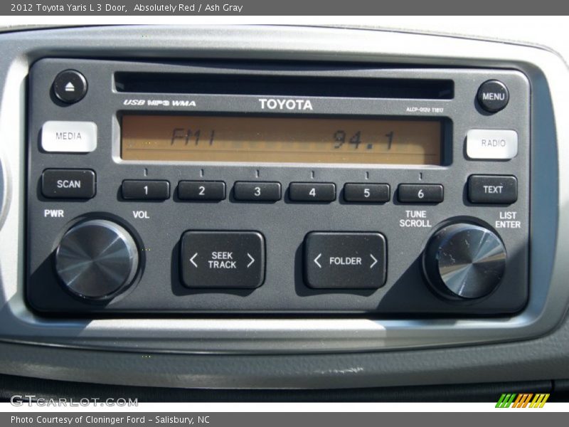 Absolutely Red / Ash Gray 2012 Toyota Yaris L 3 Door